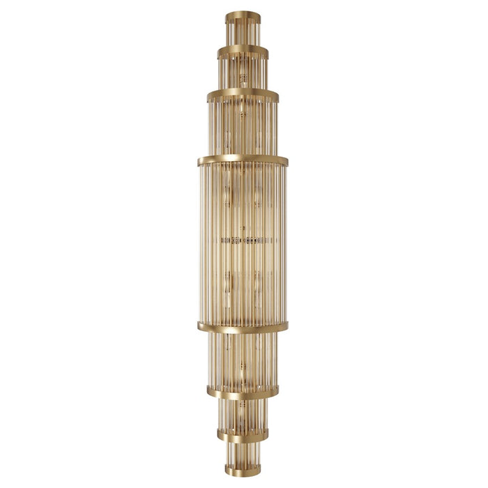 Avenue Lighting Waldorf 14 Light 50" Wall Sconce, Aged Brass