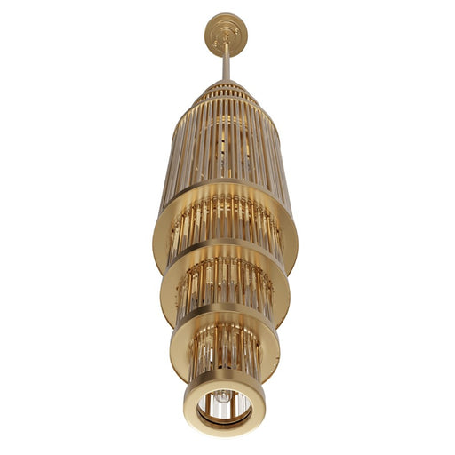 Avenue Lighting Waldorf 13 Light 38" Pendant, Aged Brass