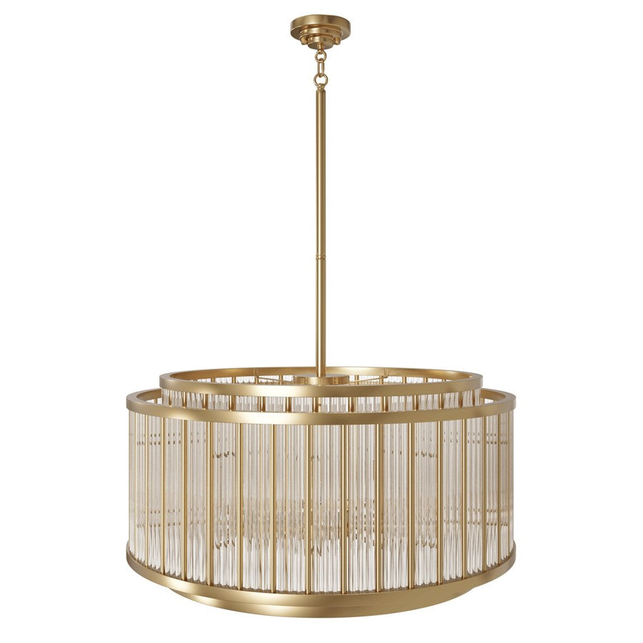 Avenue Lighting Waldorf 12 Light 16" Chandelier, Aged Brass - HF1928-AB