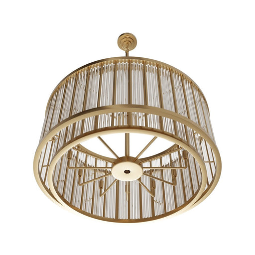 Avenue Lighting Waldorf 12 Light 16" Chandelier, Aged Brass