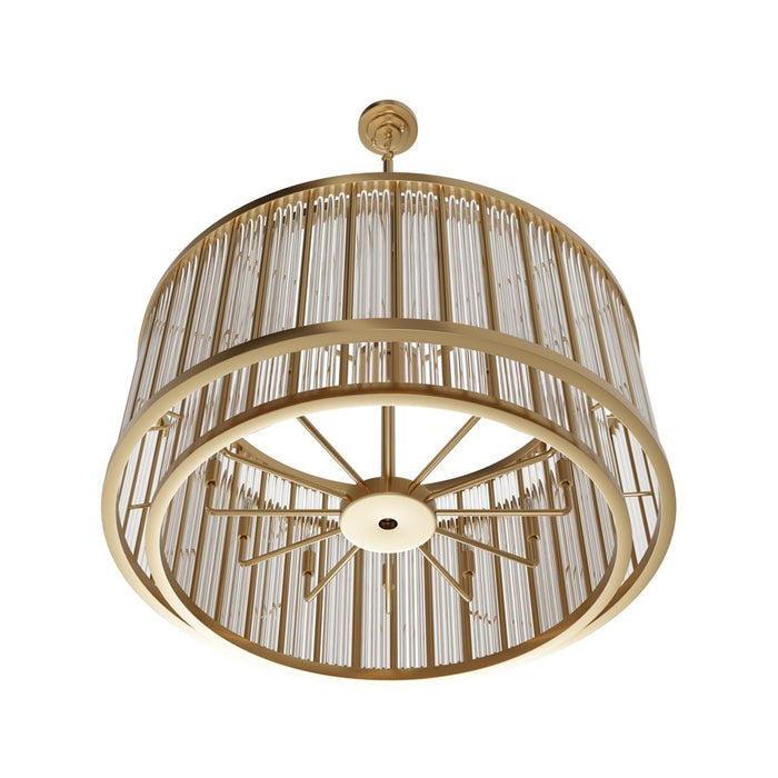 Avenue Lighting Waldorf 12 Light 16" Chandelier, Aged Brass