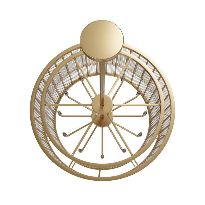 Avenue Lighting Waldorf 12 Light 16" Chandelier, Aged Brass