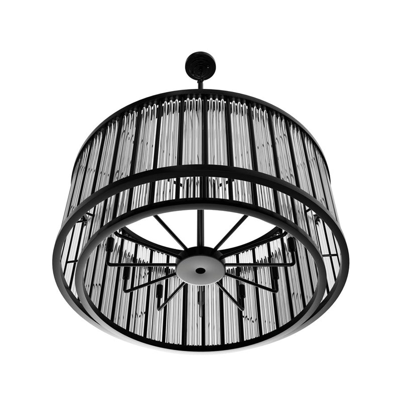 Avenue Lighting Waldorf 12 Light 16" Chandelier, Polished Gunmetal - HF1928-GM