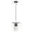 Avenue Lighting Newport 1 Light 8" Pendant, Brushed Brass/Black - HF1951-BB-BK