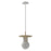 Avenue Lighting Newport 1 Light 8" Pendant, Brushed Brass/White