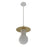 Avenue Lighting Newport 1 Light 8" Pendant, Brushed Brass/White