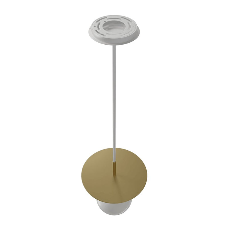 Avenue Lighting Newport 1 Light 8" Pendant, Brushed Brass/White - HF1951-BB-WHT