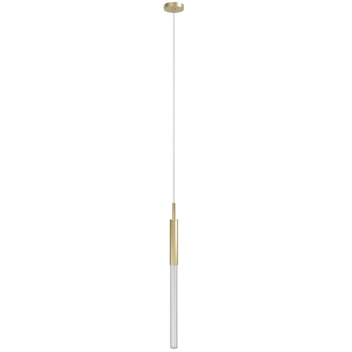 Avenue Lighting Main St. 1Lt 108" Studded Glass Pendant, Brass