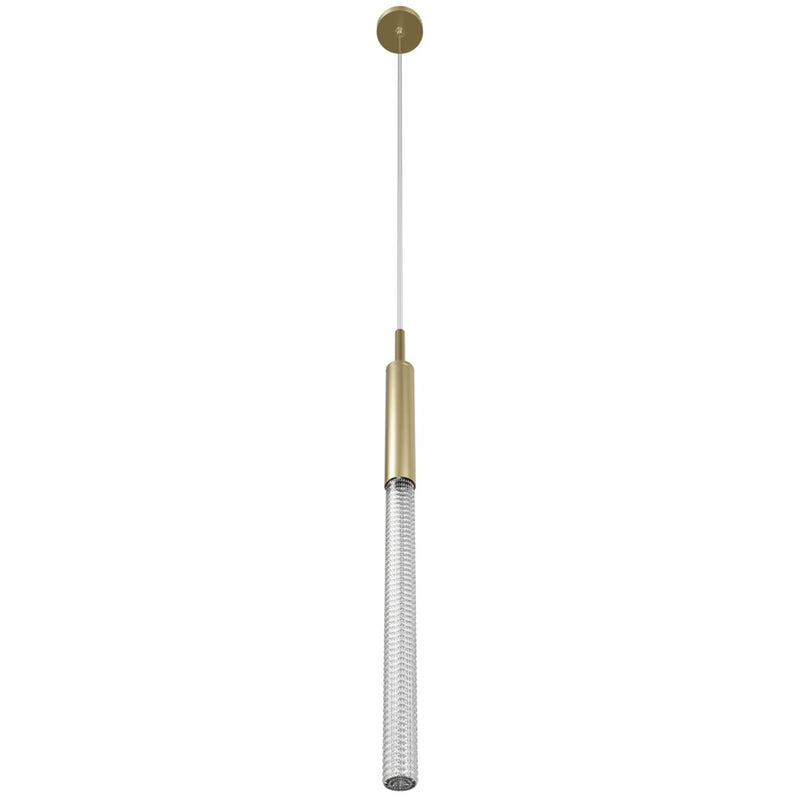 Avenue Lighting Main St. 1Lt 108" Studded Glass Pendant, Brass