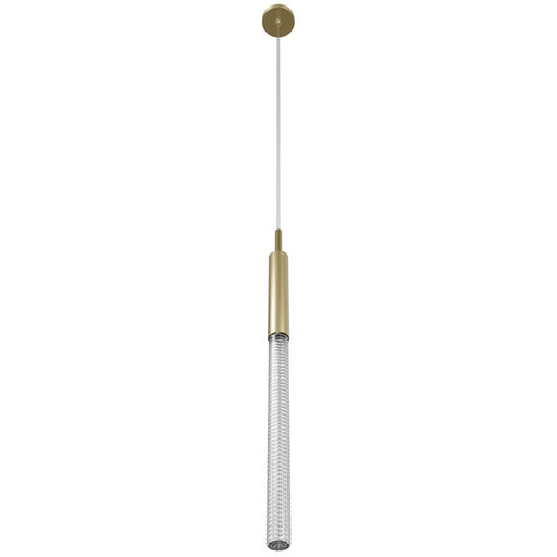 Avenue Lighting Main St. 1Lt 108" Studded Glass Pendant, Brass