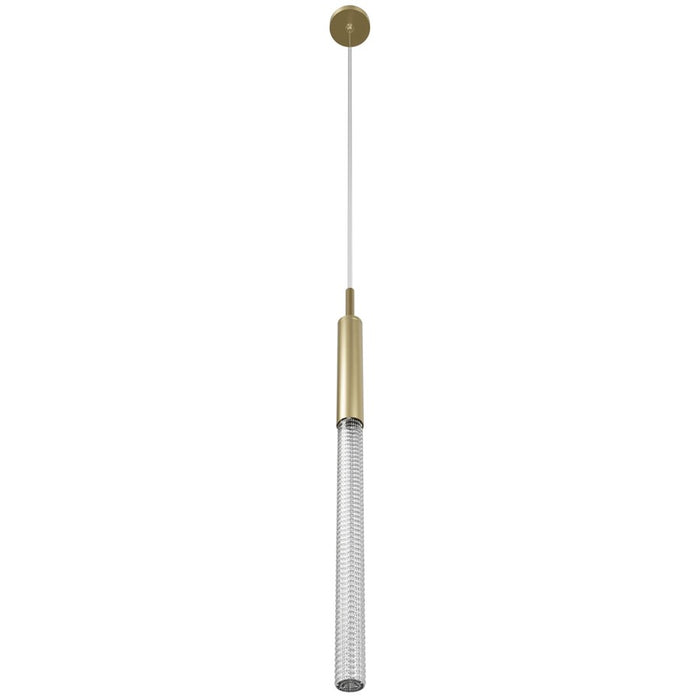 Avenue Lighting Main St. 1Lt 108" Studded Glass Pendant, Brass