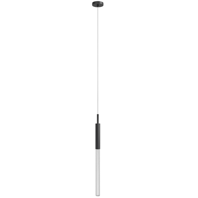 Avenue Lighting Main St. 1Lt 108" Studded Glass Pendant, Black