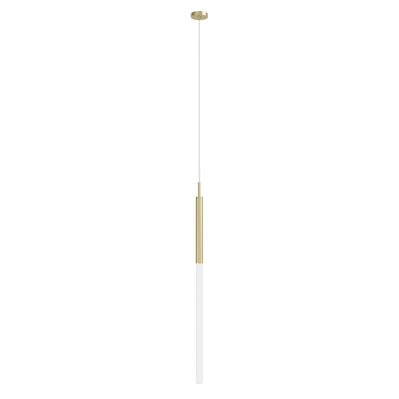 Avenue Lighting Main St. 1Lt 108" Frosted Glass Pendant, Brass - HF2020-FR-BB