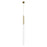 Avenue Lighting Main St. 1Lt 108" Frosted Glass Pendant, Brass