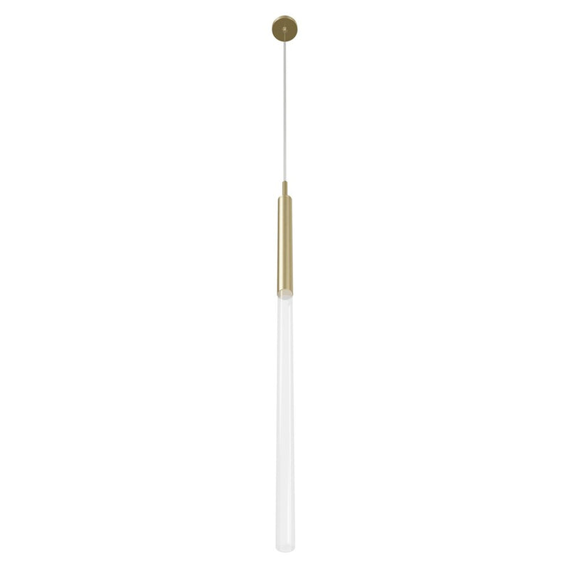 Avenue Lighting Main St. 1Lt 108" Frosted Glass Pendant, Brass - HF2020-FR-BB