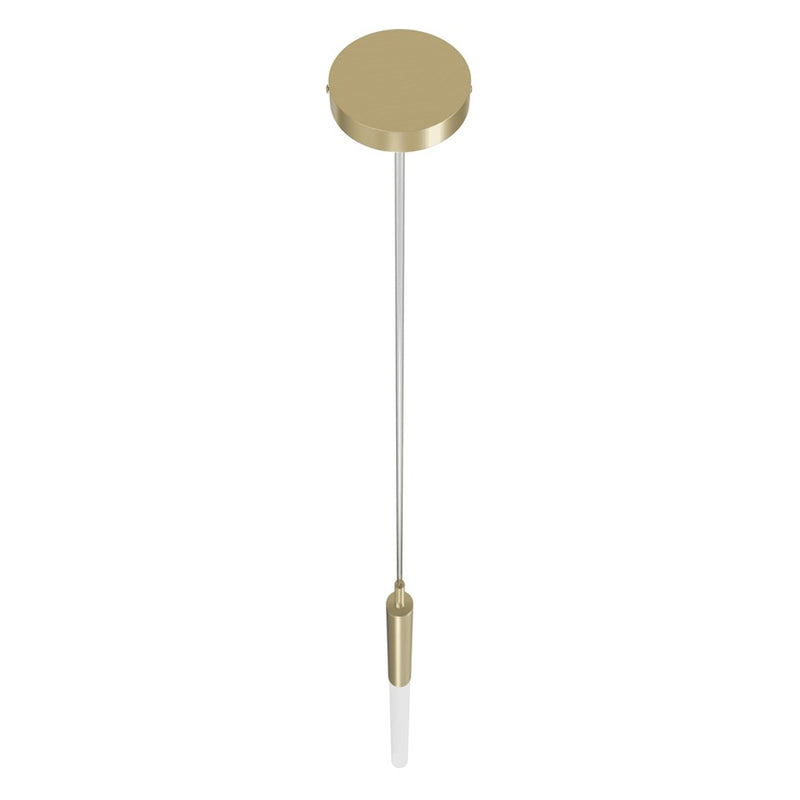 Avenue Lighting Main St. 1Lt 108" Frosted Glass Pendant, Brass - HF2020-FR-BB