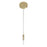 Avenue Lighting Main St. 1Lt 108" Frosted Glass Pendant, Brass