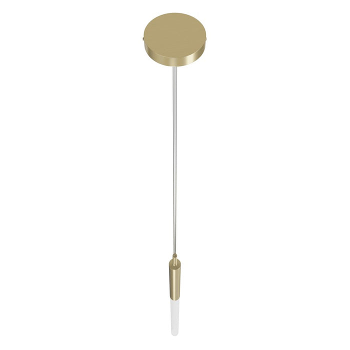 Avenue Lighting Main St. 1Lt 108" Frosted Glass Pendant, Brass