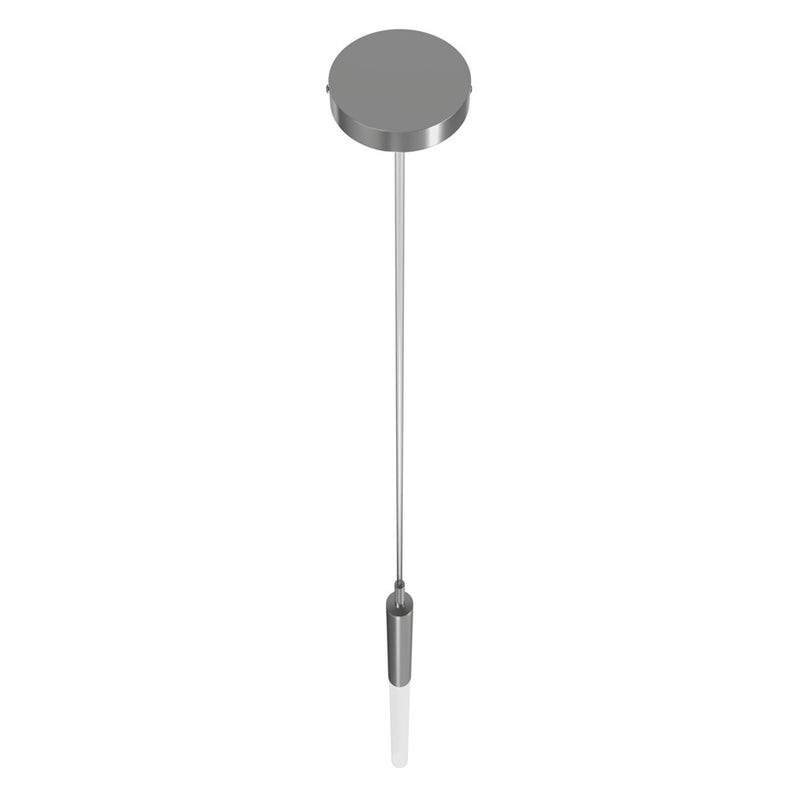 Avenue Lighting Main St. 1Lt 108" Frosted Glass Pendant, Nickel - HF2020-FR-PN