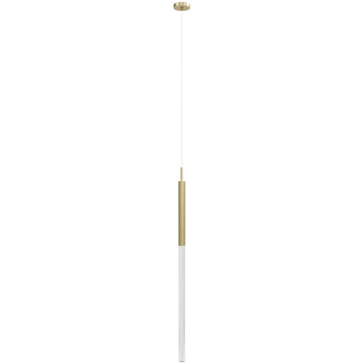 Avenue Lighting Main St. 1Lt 108" Snow Acyrlic Pendant, Brass