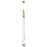 Avenue Lighting Main St. 1Lt 108" Snow Acyrlic Pendant, Brass