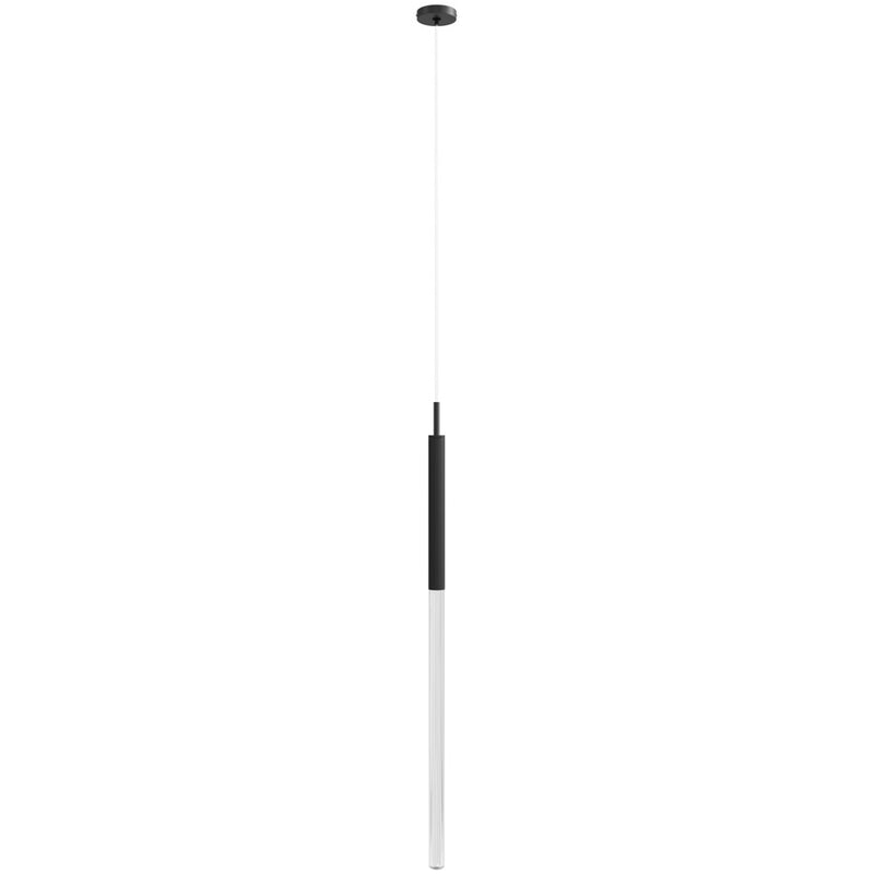 Avenue Lighting Main St. 1 Lt 108" Snow Acyrlic Pendant, Black - HF2020-SNW-BK