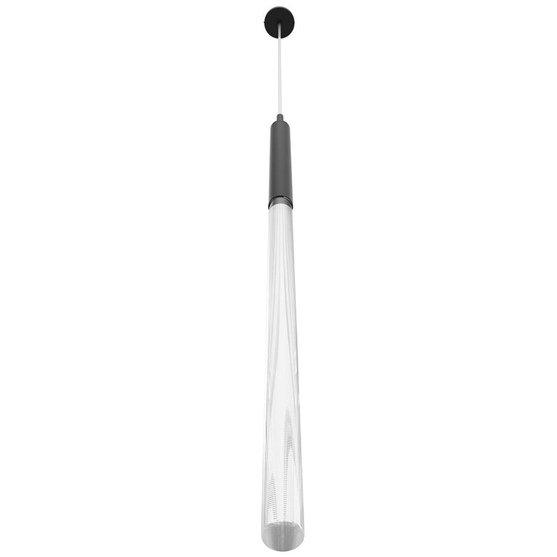 Avenue Lighting Main St. 1 Lt 108" Snow Acyrlic Pendant, Black - HF2020-SNW-BK