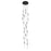 Avenue Lighting Main St. 21Lt 158" Studded Pendant, Black