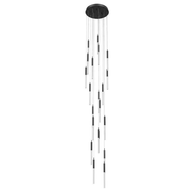 Avenue Lighting Main St. 21Lt 158" Studded Pendant, Black - HF2021-BOA-BK