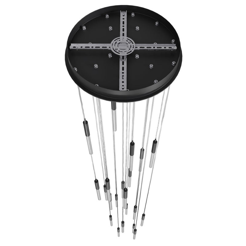 Avenue Lighting Main St. 21Lt 158" Studded Pendant, Black - HF2021-BOA-BK