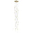 Avenue Lighting Main St. 21Lt 158" Frosted Glass Pendant, Brass