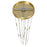 Avenue Lighting Main St. 21Lt 158" Frosted Glass Pendant, Brass