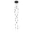 Avenue Lighting Main St. 21Lt 158" Frosted Pendant, Black