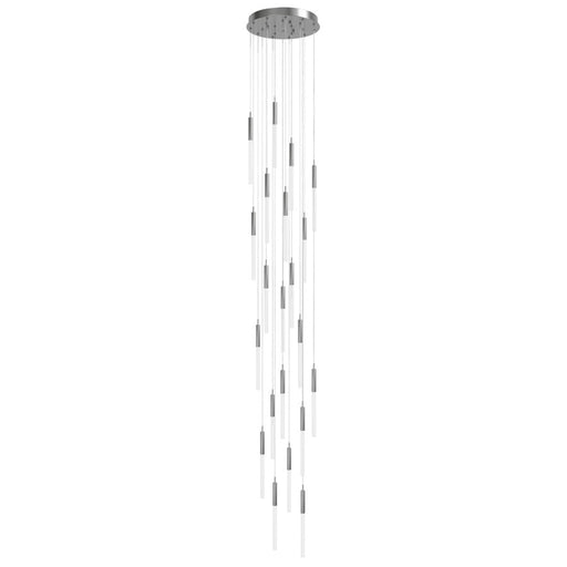 Avenue Lighting Main St. 21Lt 158" Frosted Glass Pendant, Nickel - HF2021-FR-PN
