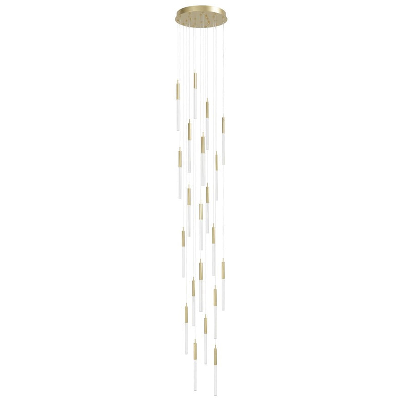 Avenue Lighting Main St. 21Lt 158" Snow Acyrlic Pendant, Brass - HF2021-SNW-BB