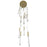 Avenue Lighting Main St. 21Lt 158" Snow Acyrlic Pendant, Brass