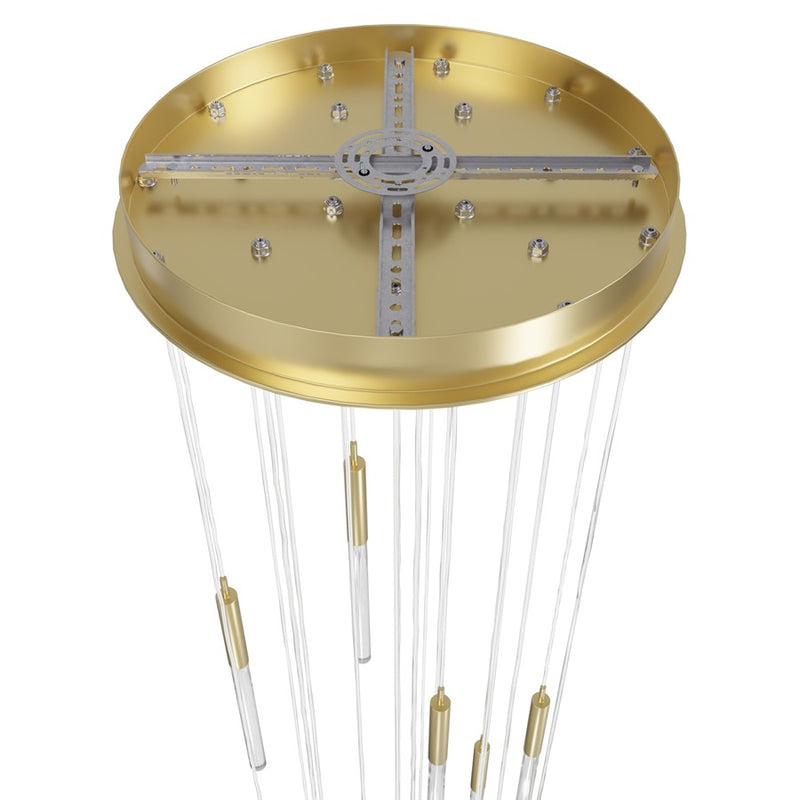 Avenue Lighting Main St. 21Lt 158" Snow Acyrlic Pendant, Brass - HF2021-SNW-BB