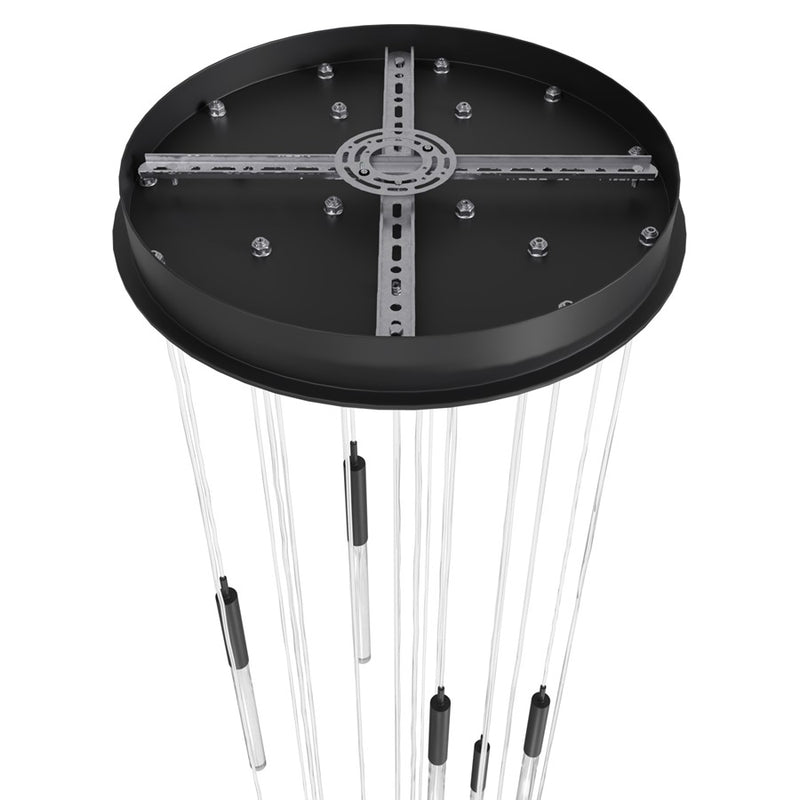 Avenue Lighting Main St. 21Lt 158" Snow Acyrlic Pendant, Black - HF2021-SNW-BK