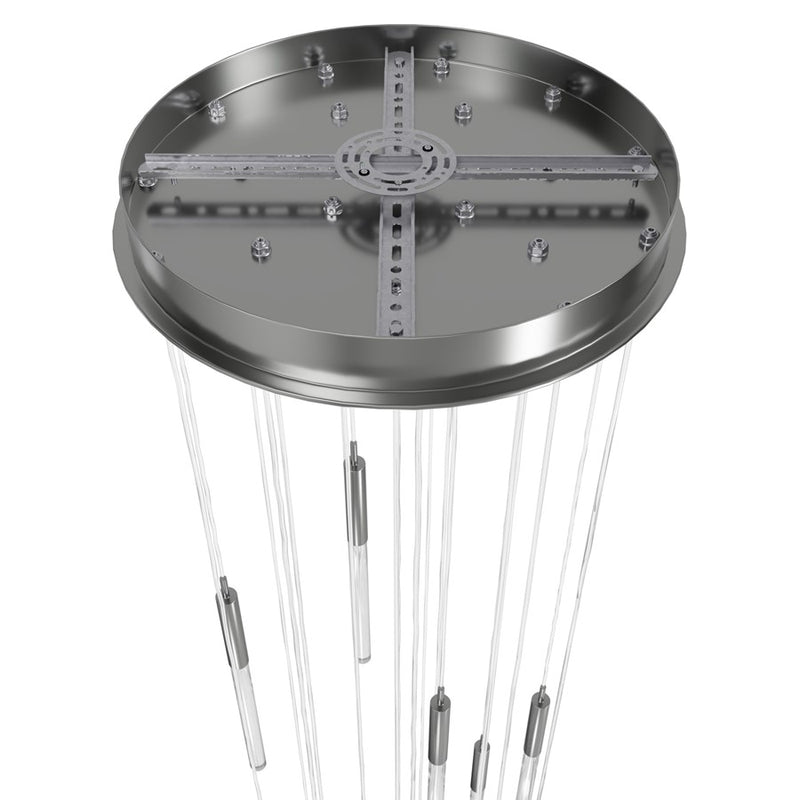 Avenue Lighting Main St. 21Lt 158" Snow Acyrlic Pendant, Nickel - HF2021-SNW-PN