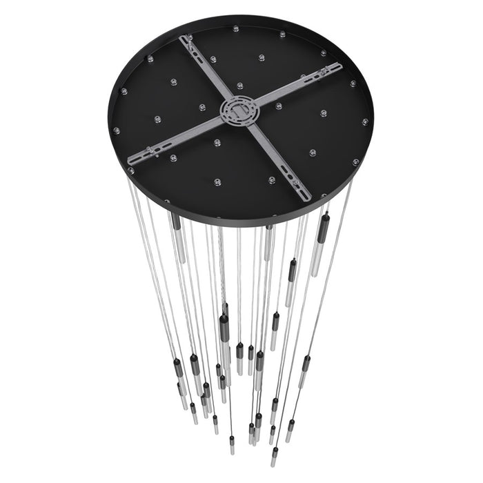 Avenue Lighting Main St. 31Lt 158" Studded Pendant, Black