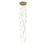 Avenue Lighting Main St. 31Lt 158" Frosted Glass Pendant, Brass