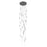 Avenue Lighting Main St. 31Lt 158" Frosted Glass Pendant, Nickel