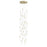 Avenue Lighting Main St. 31Lt 158" Snow Acyrlic Pendant, Brass
