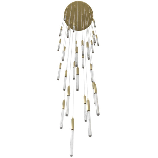 Avenue Lighting Main St. 31Lt 158" Snow Acyrlic Pendant, Brass