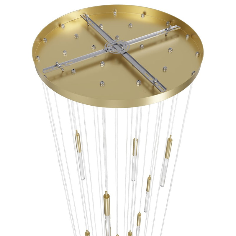 Avenue Lighting Main St. 31Lt 158" Snow Acyrlic Pendant, Brass - HF2031-SNW-BB