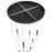 Avenue Lighting Main St. 31Lt 158" Snow Acyrlic Pendant, Black