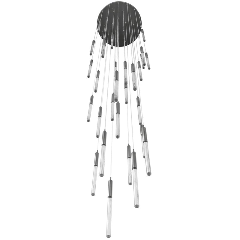 Avenue Lighting Main St. 31Lt 158" Snow Acyrlic Pendant, Nickel - HF2031-SNW-PN