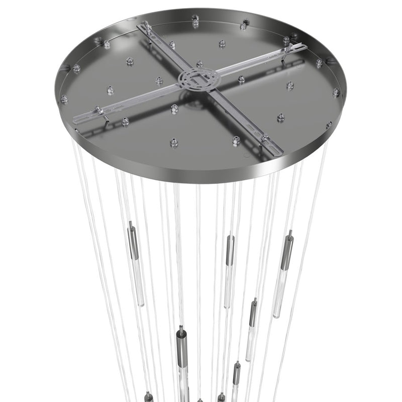 Avenue Lighting Main St. 31Lt 158" Snow Acyrlic Pendant, Nickel - HF2031-SNW-PN