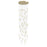 Avenue Lighting Main St. 51Lt 158" Frosted Glass Pendant, Brass