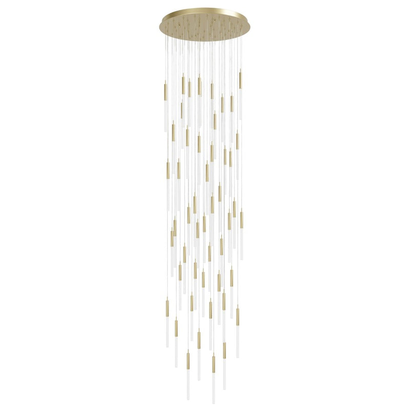Avenue Lighting Main St. 51Lt 158" Frosted Glass Pendant, Brass - HF2051-FR-BB